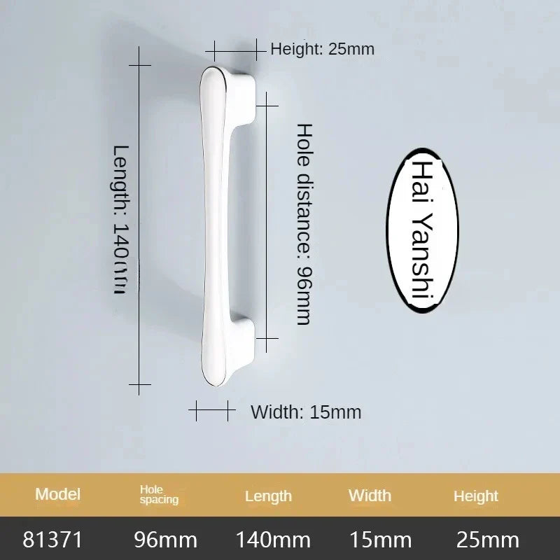 Modern White Zinc Alloy Cabinet & Drawer Handle | Furniture Knob