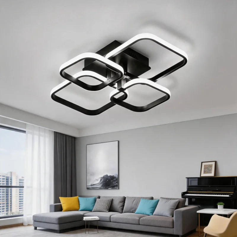 RUNTOIN LED Ceiling Chandelier Light | Modern Home Fixture LED Ceiling Chandelier Peaceful Pleasures Health and Wellness