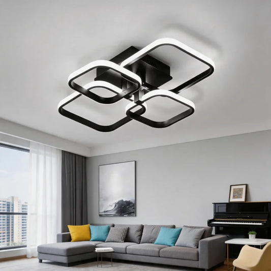 RUNTOIN LED Ceiling Chandelier Light | Modern Home Fixture LED Ceiling Chandelier Peaceful Pleasures Health and Wellness