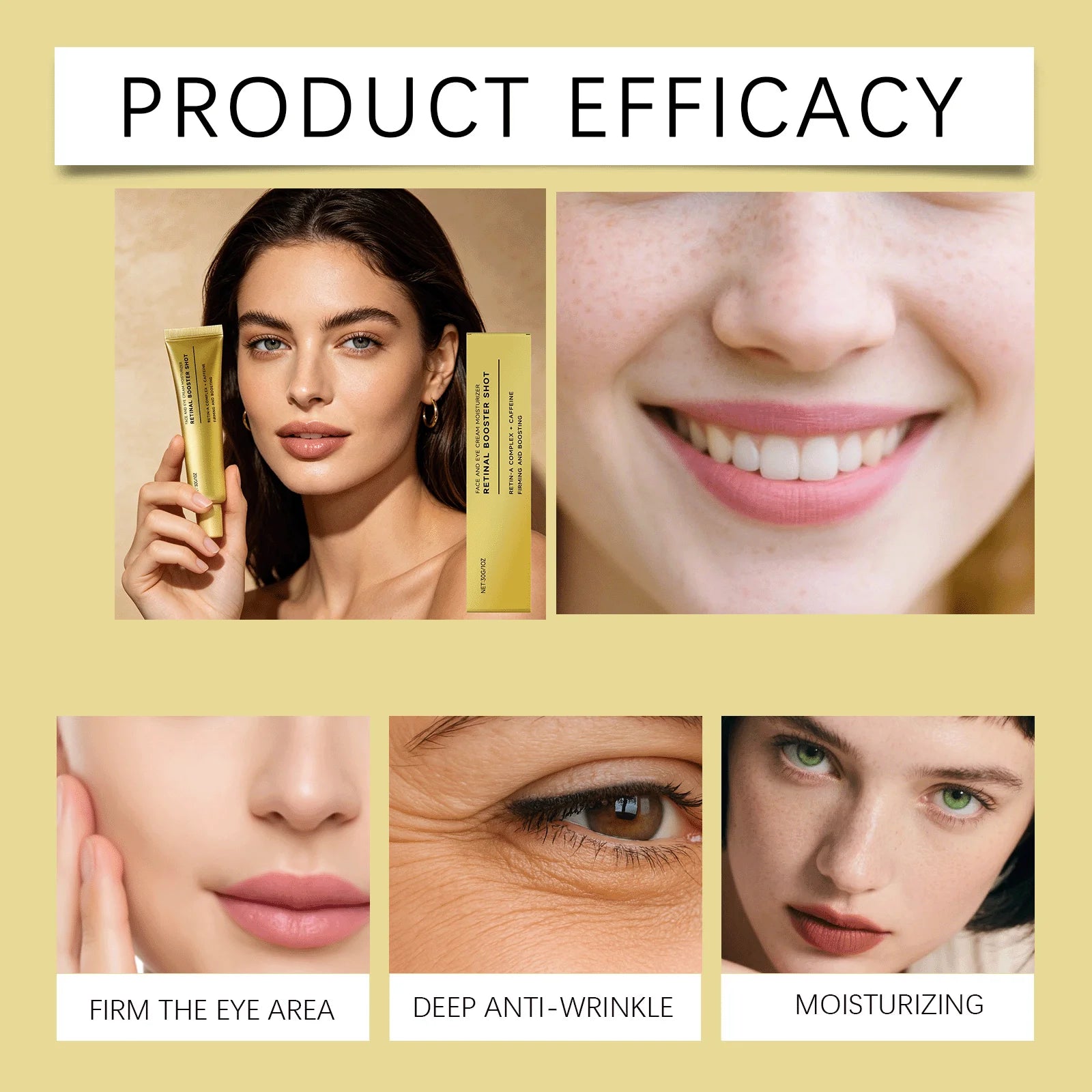 Retinol Lifting Face Cream Reduce Face Edema Fade Dark Spot Moisturizing Whitening Brighten Repair Skin Barrier Skin Care Cream Peaceful Pleasures Health and Wellness
