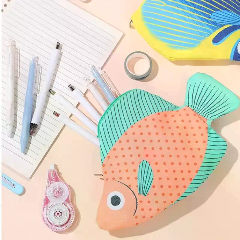 Quirky Sea Fish Pencil Case – Large Capacity Cartoon Organizer