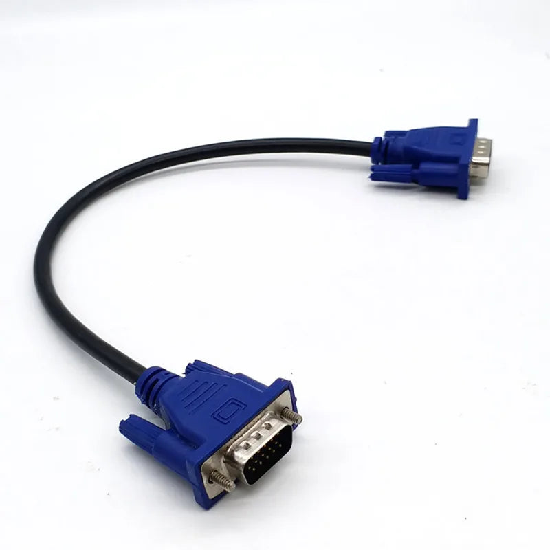 0.3m/0.5m/1.5m Cable Vga 15 Pin Male To Male VGA Cables Cord Wire Line Copper for PC Computer Monitor Projector Connecting Peaceful Pleasures Health and Wellness 0.3M