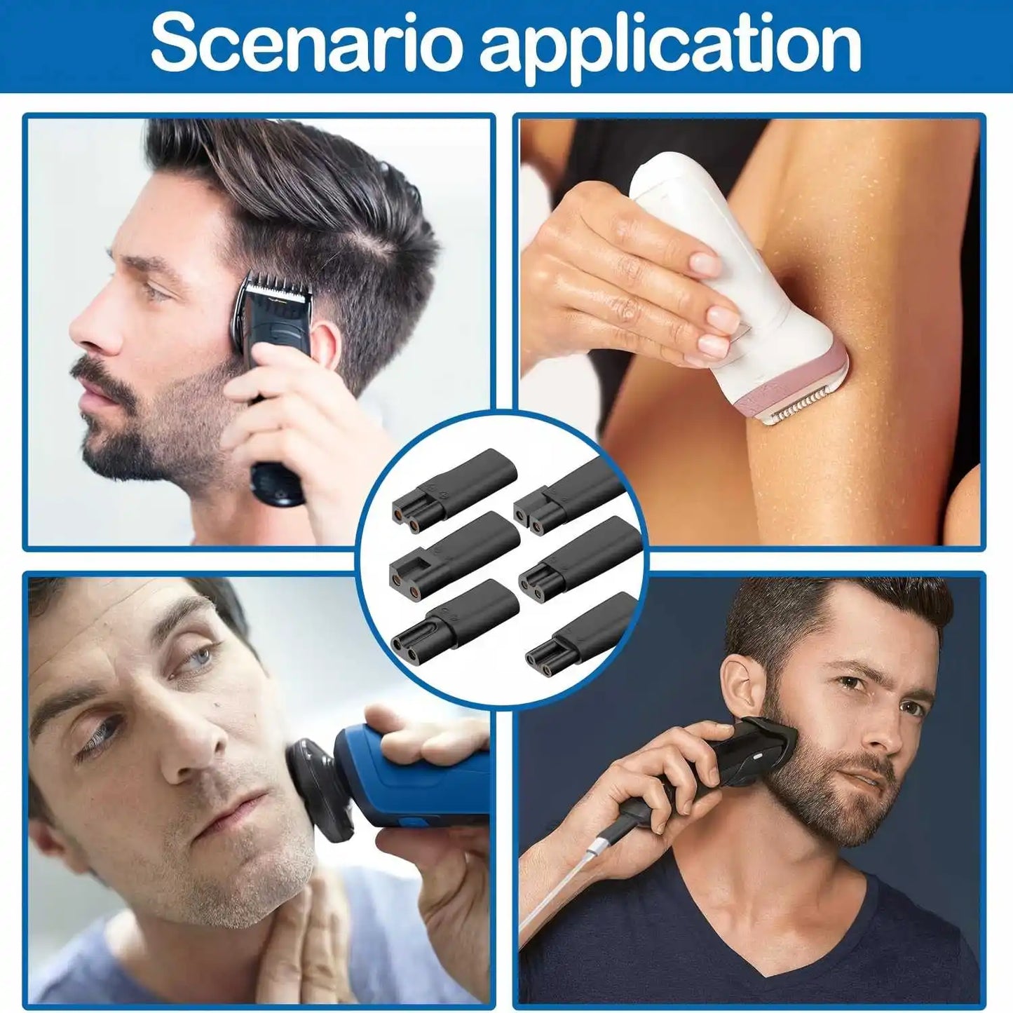 6-Pack Type-C USB Adapter for Hair Clippers & Trimmers