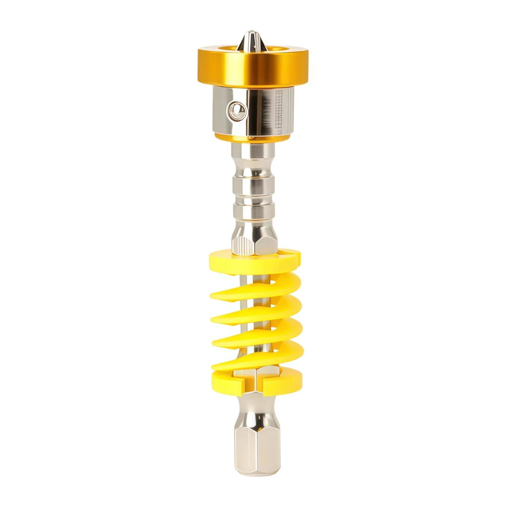 Spring-Loaded Positioning Screwdriver Bits PH2 Magnetic Stop Screws Locating Batch Head Drilling Tool For Power Drills Peaceful Pleasures Health and Wellness Yellow -1PC