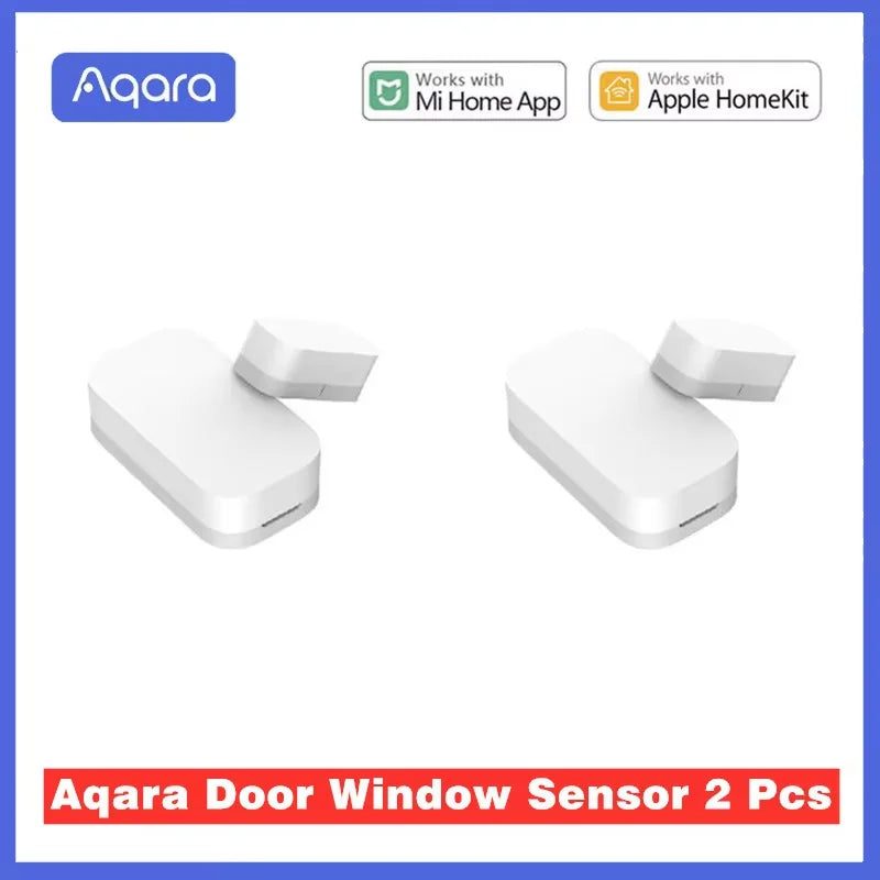 Original Aqara Door Window Sensor ZigBee Wireless Connection Smart Door Sensor Work With Mi Home HomeKit APP For Android iOS Peaceful Pleasures Health and Wellness 2 pcs