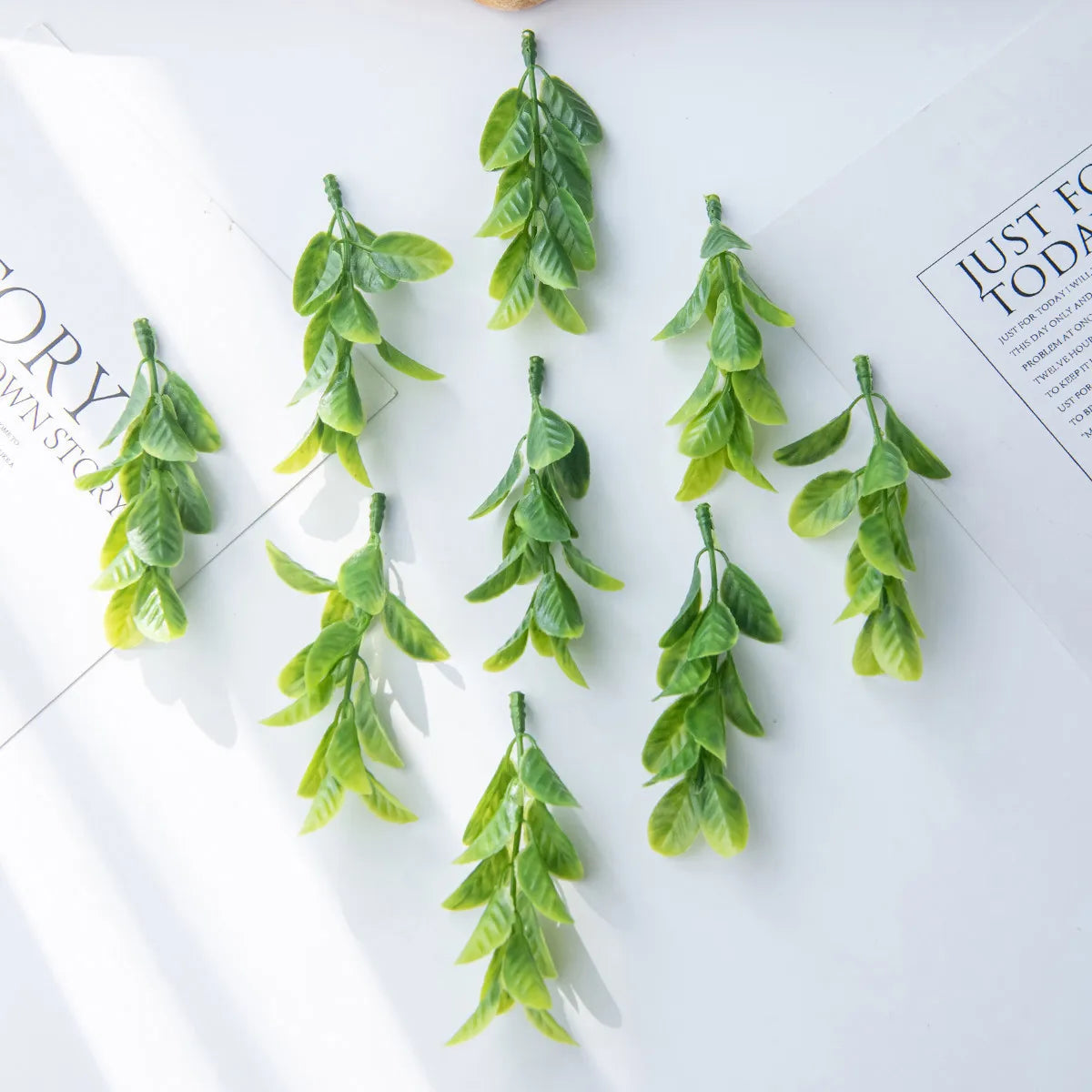 Artificial Leaf Stems 50–100pcs | Wedding & Home Wall Decor