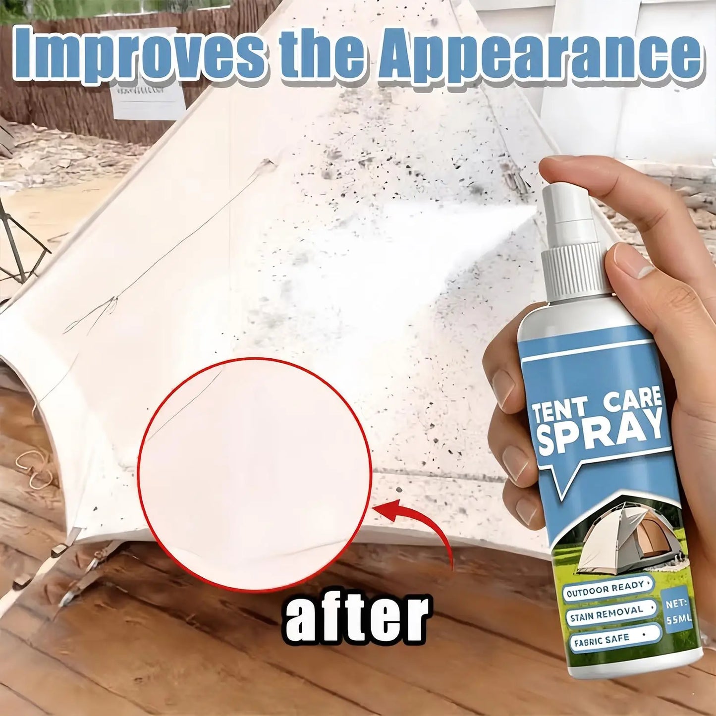 55ml Tent Waterproofing Spray | Fabric Water Repellent Protector