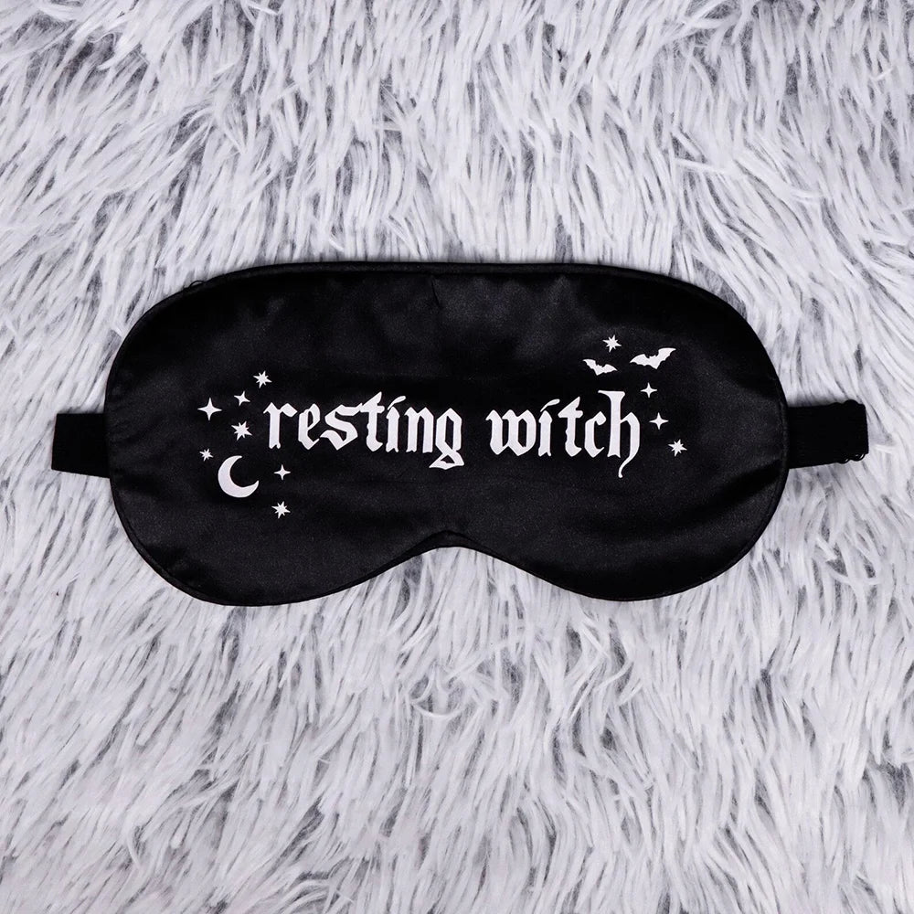 Spooky Gothic Witch Halloween Sleep Eye Mask | Party Gift Halloween Sleep Mask Peaceful Pleasures Health and Wellness BEye Masks 1PCS 12X23cm