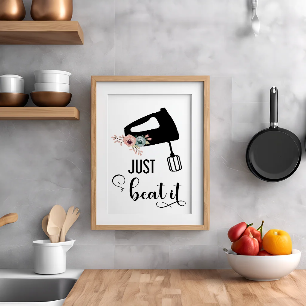 Kitchen Inspirational Wall Art, Cooking Quotes Canvas Painting, Minimalist black white Line Poster Print for Dining Room Décor Peaceful Pleasures Health and Wellness