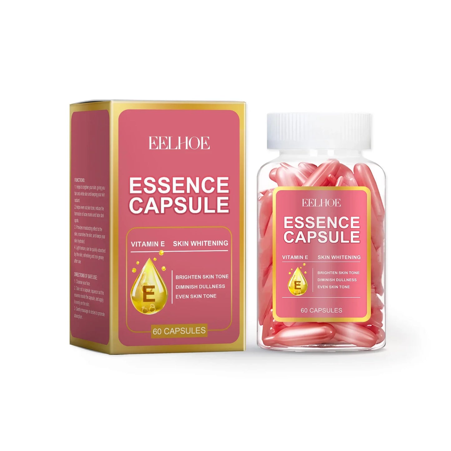 60-Pack Hyaluronic Acid & Niacinamide Face Serum Capsules