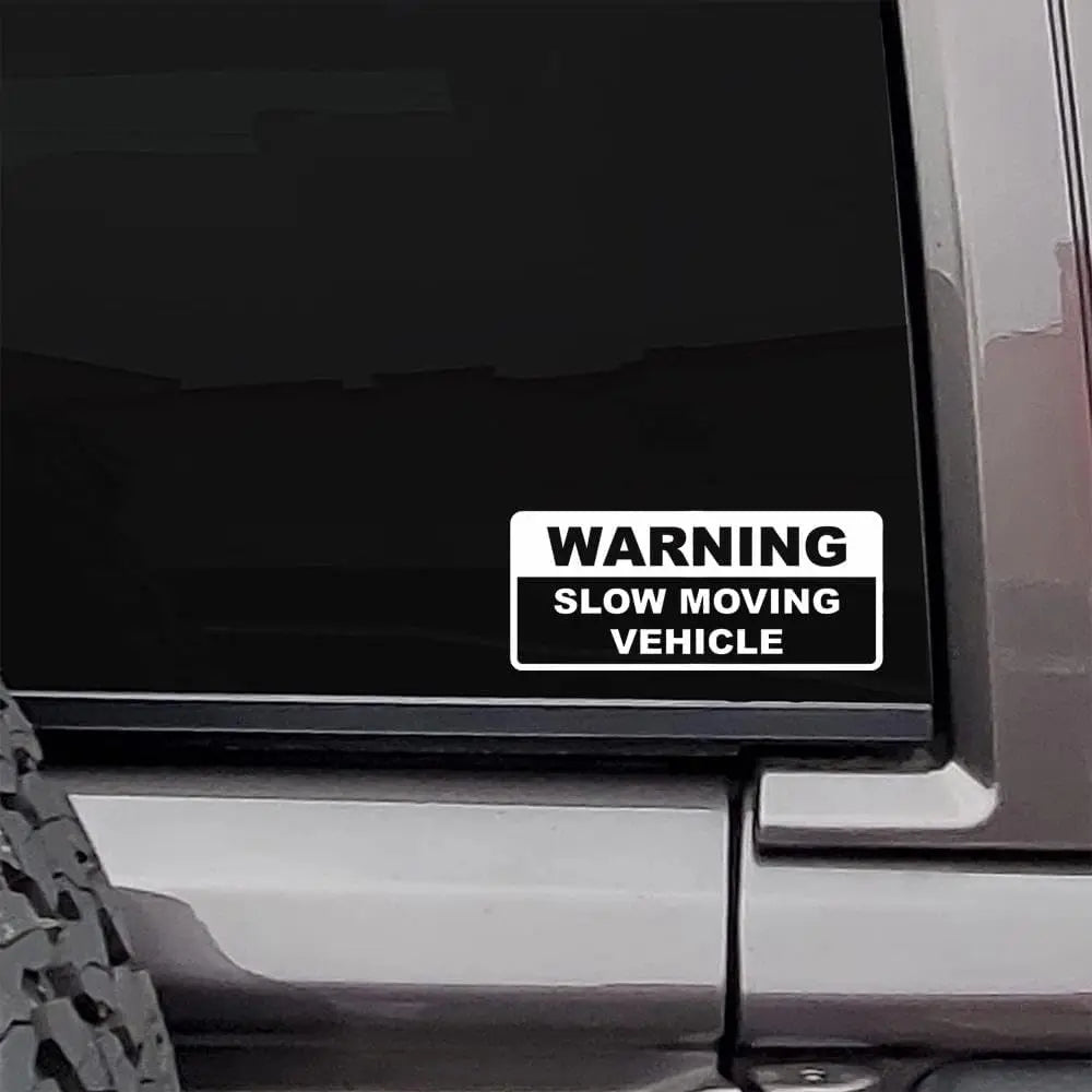7"x3" Slow Moving Vehicle Warning Waterproof Vinyl Decal