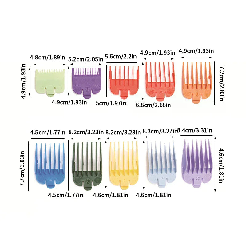 2/3/4/8/10Pcs Universal Men Hair Clipper Limit Comb Salon Barber Cutting Guide Replacement Attachment Hair Trimmer Styling Tool Peaceful Pleasures Health and Wellness