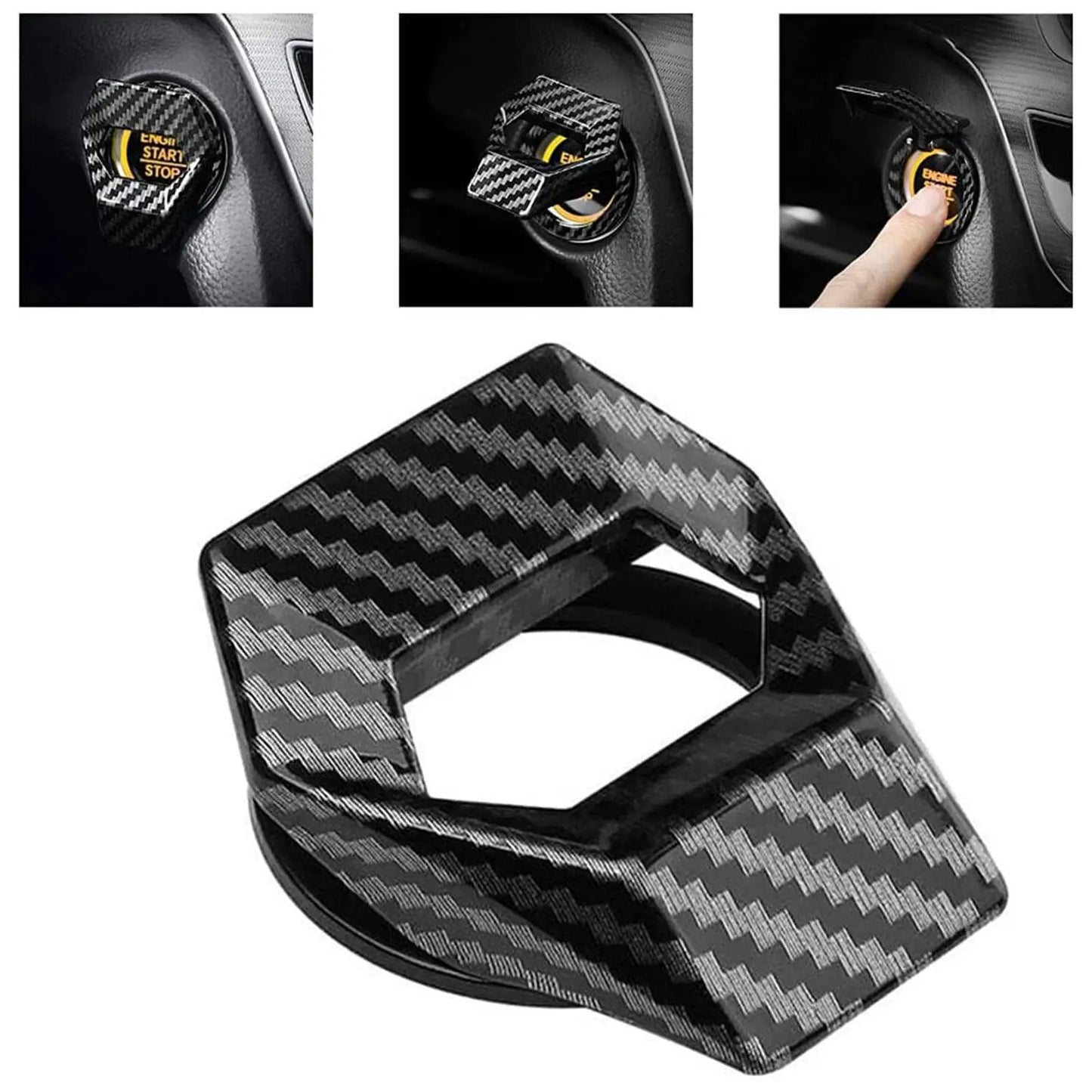 Car Engine Start Stop Switch Button Cover Ignition Anti-scratch Protection Decorative Car Auto Accessories Interior Car-Styling Peaceful Pleasures Health and Wellness