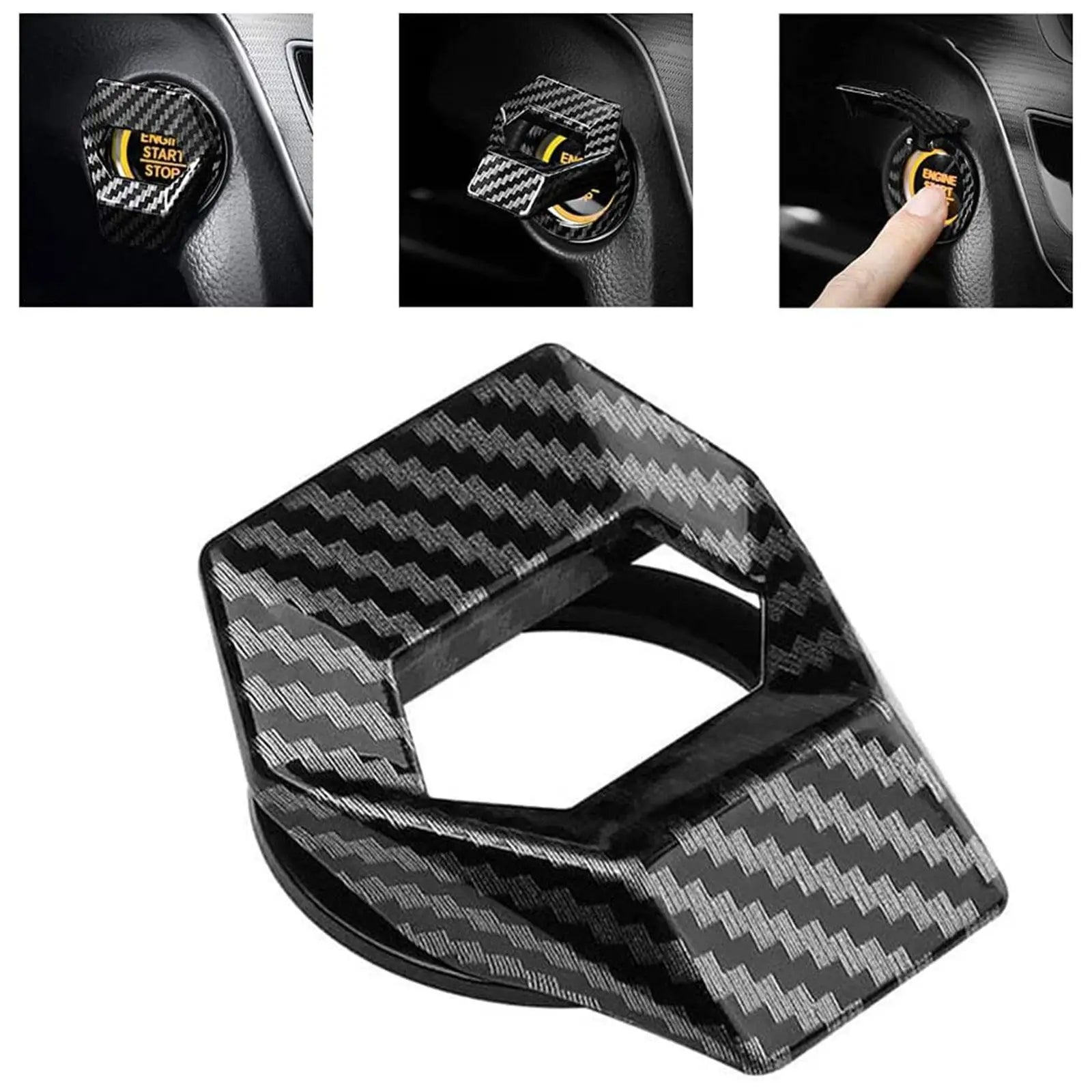 Car Engine Start Stop Switch Button Cover Ignition Anti-scratch Protection Decorative Car Auto Accessories Interior Car-Styling Peaceful Pleasures Health and Wellness