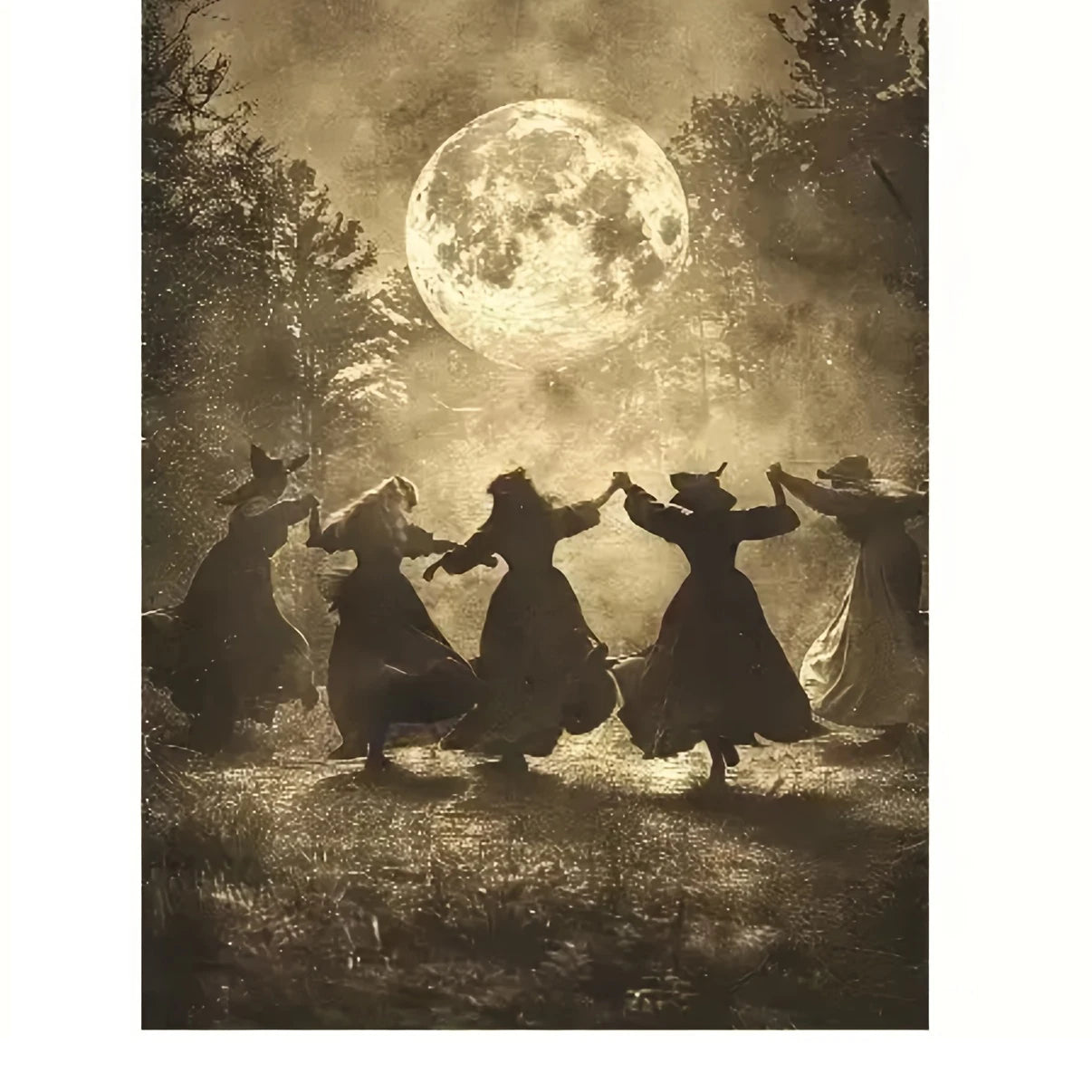 Classic Witch Black Cat Pumpkin Apothecary Full Moon Wall Art Halloween Goth Canvas Painting Moody Poster Home Bedroom Decor Peaceful Pleasures Health and Wellness ZLH5215 100x150cm No Frame