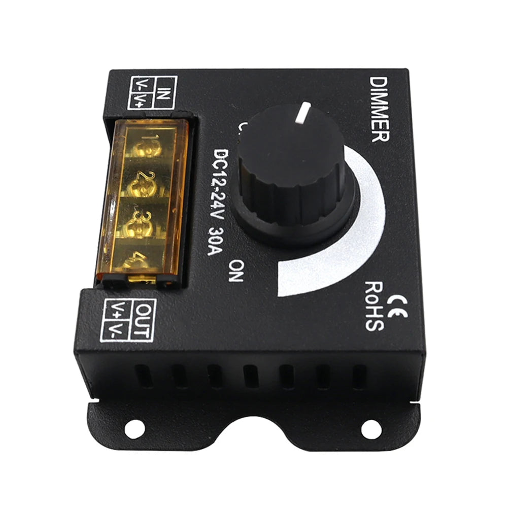 DC 12V-24V 30A PWM LED Dimmer Switch – Stepless Controller Peaceful Pleasures Health and Wellness