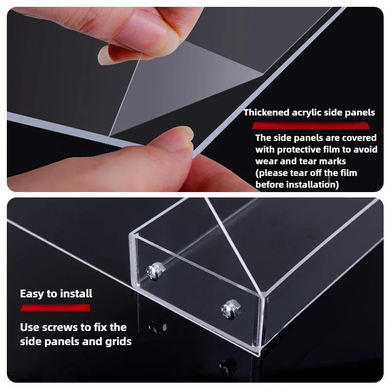 Multi-Layer Acrylic Desktop Display Rack & Organizer Shelf