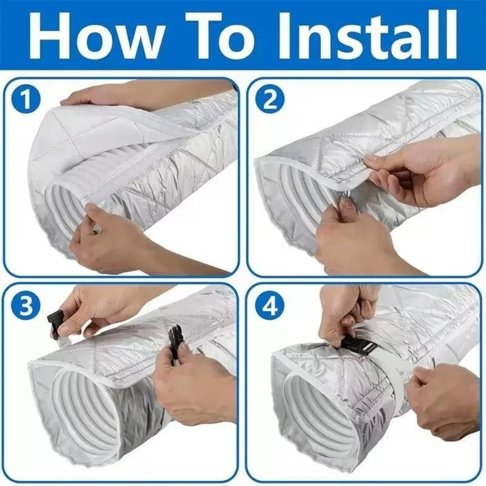 AC Hose Insulation Cover | Thermal Sleeve with Adjustable Straps
