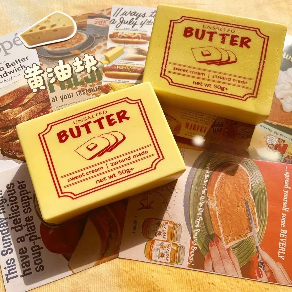 Butter Block Squishy Toy Slow Rising Squeeze Toy Butter Bar Brick Squishy Fidget Toy Anti Stress Release Hand Relax Gift Peaceful Pleasures Health and Wellness