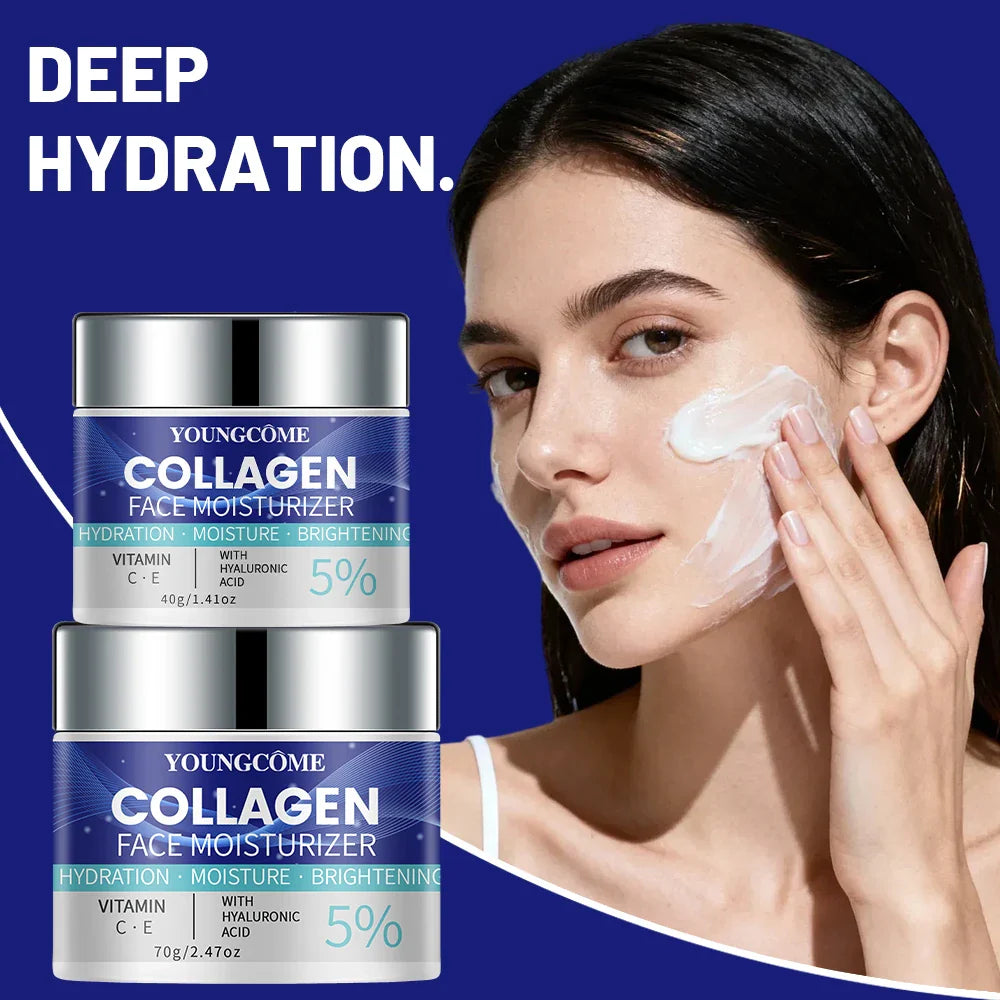 YOUNGCOME Collagen Moisturizer – Vitamin C, E & Hyaluronic Acid