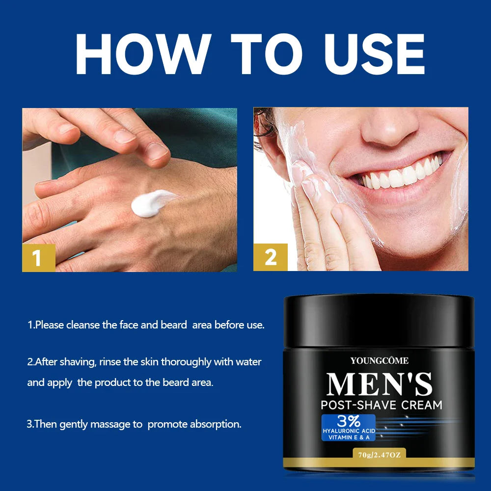YOUNGCOME Men's Aftershave Balm – Calms Redness & Razor Burn