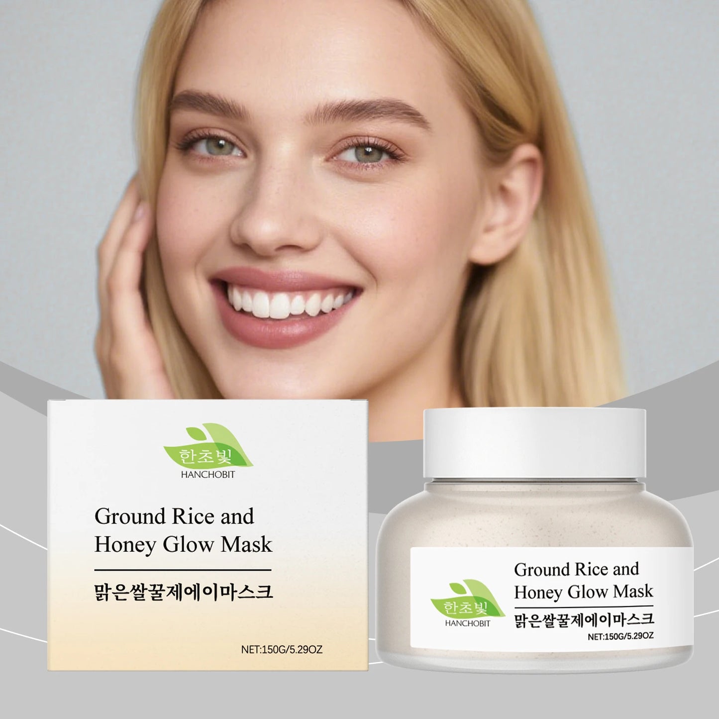 Rice & Honey Clay Face Mask – Hydrating & Exfoliating 150g