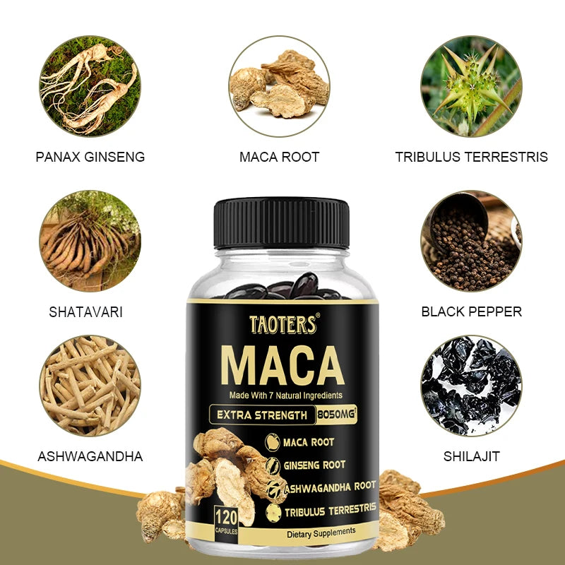 Black Maca Root Capsules – Energy, Stamina & Muscle Support