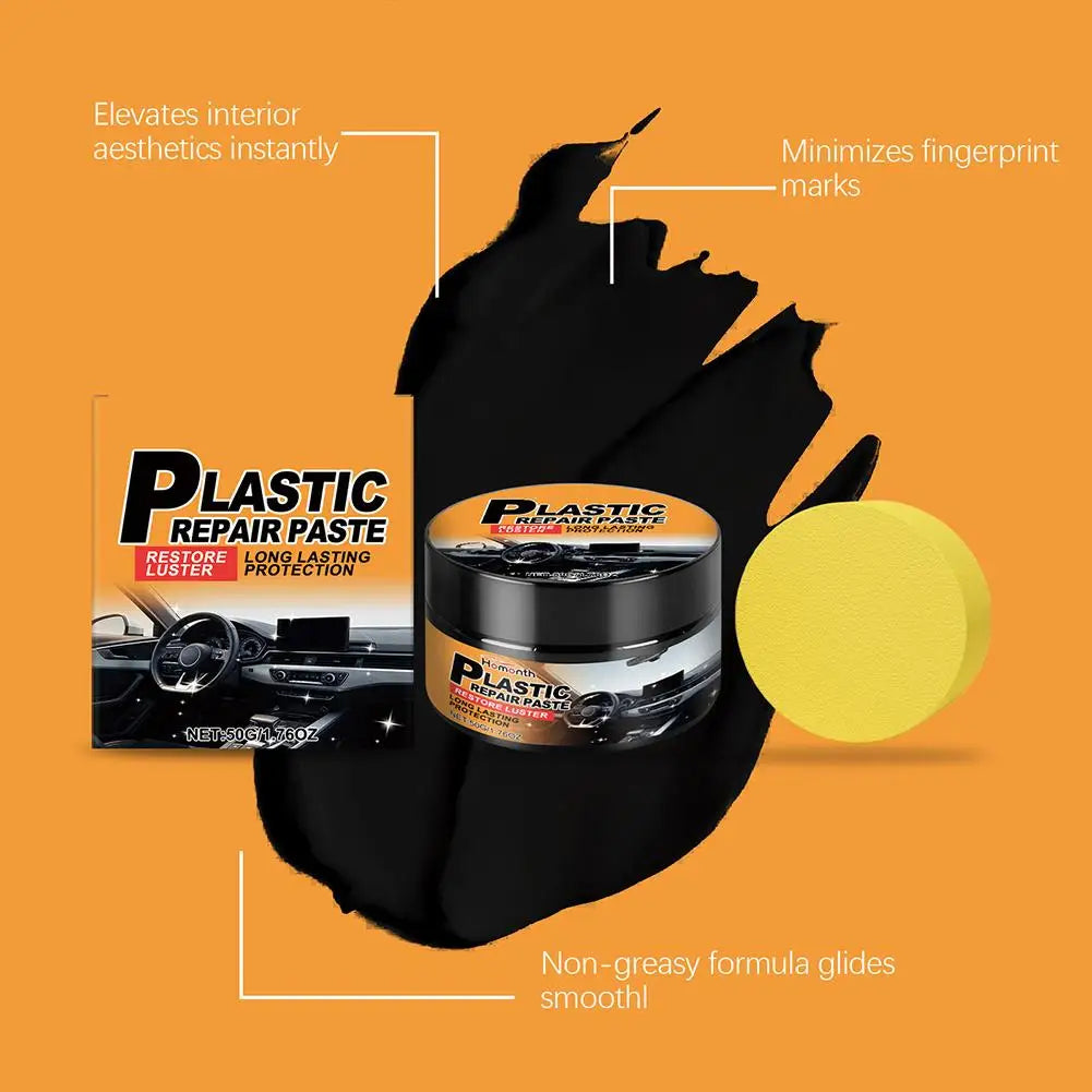 Plastic Repair Paste Restore Luster Lasting Protection Car Interior Plastic Refurbishment Cream Wheel Wear Rust Cleaning Care Peaceful Pleasures Health and Wellness