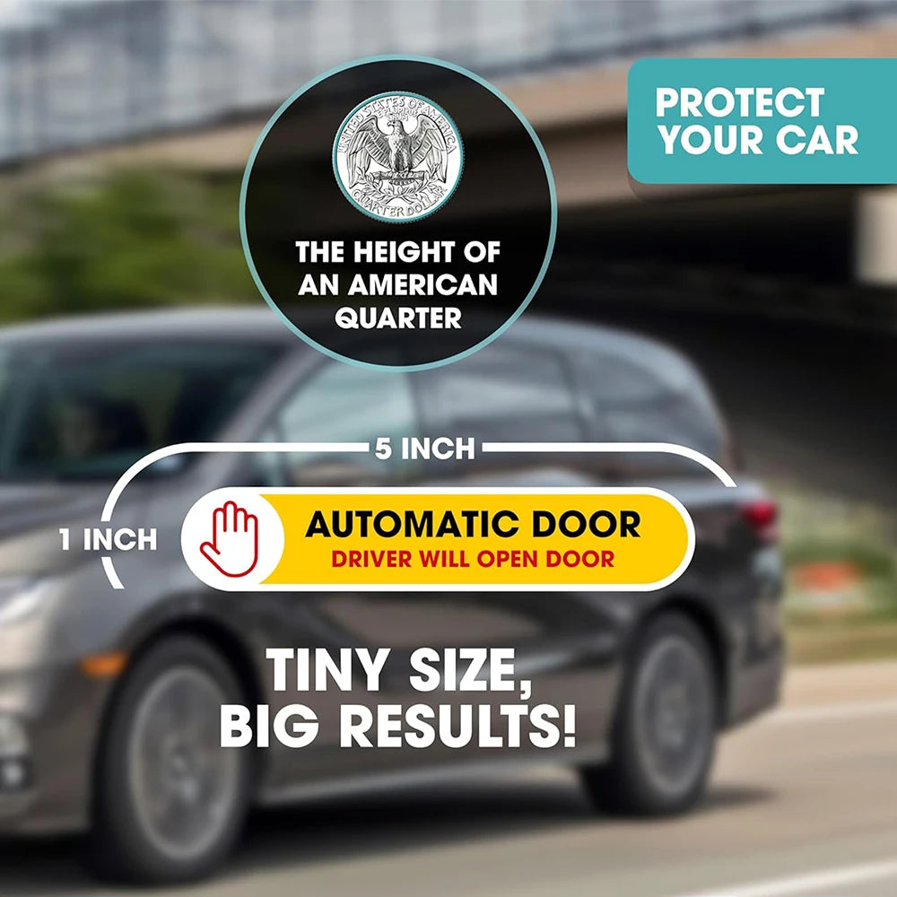 2 Pack Automatic Door Sticker Driver Will Open Door Sign Automatic 1x5 Inches Peaceful Pleasures Health and Wellness