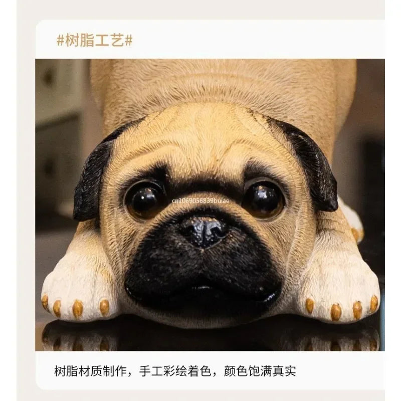 Creative Pug Statue Storage Tray Cute Dog Key Candy Snack Storage Plate Animal Sculpture Ornaments Office Tabletop Decor муравьи Peaceful Pleasures Health and Wellness