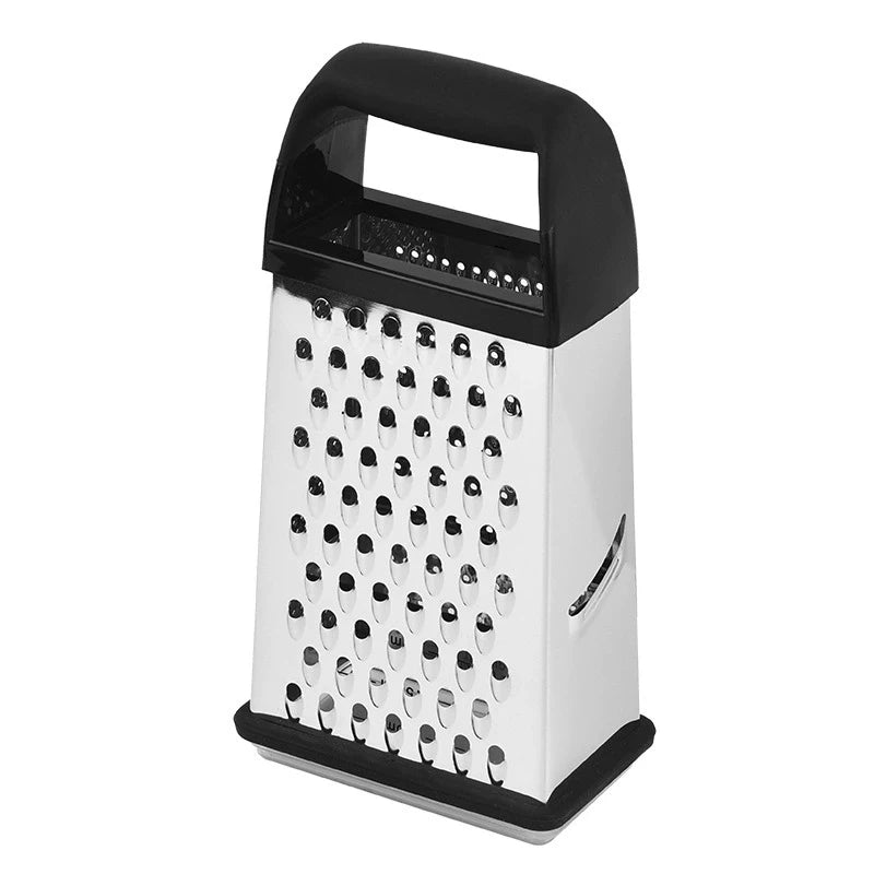 4-Sided Stainless Steel Box Cheese Grater with Container