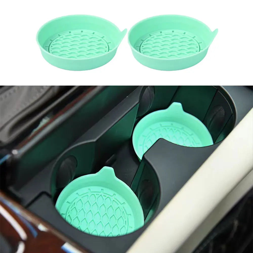 8cm Silicone Car Cup Holder Coaster – Anti-Slip Waterproof