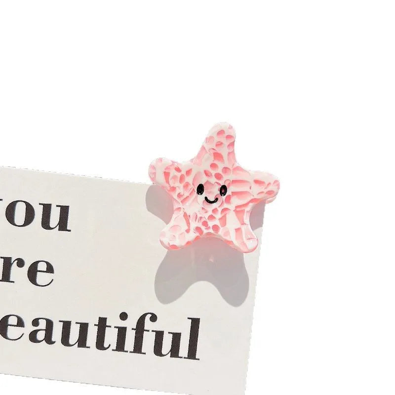 Kids Ocean Cartoon Acetate Hair Clips – Whale Starfish Hairpins