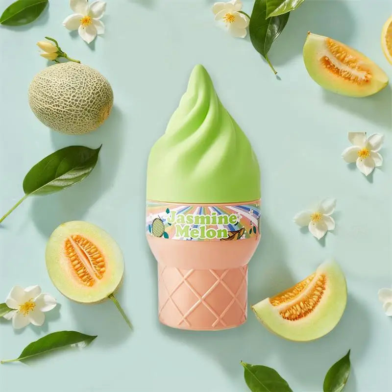 Ice Cream Series Perfume Longlasting Fragrance Cantaloup Peach Mango Natural Fresh Fruity Fragrance Spray Charm Unisex Fragrance Peaceful Pleasures Health and Wellness Hami Melon 100ml