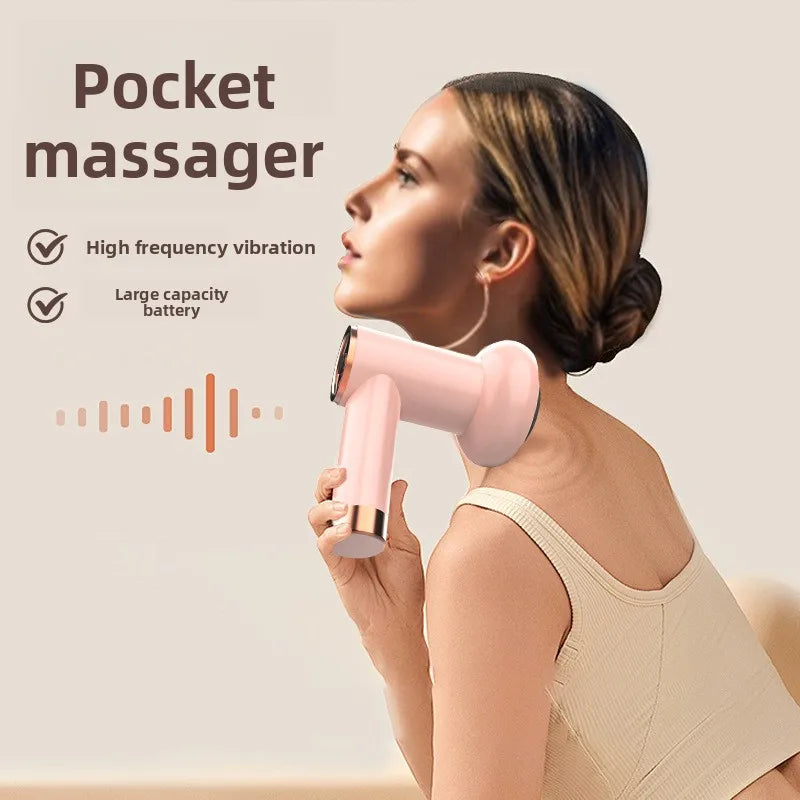 Women Mini Portable Electric Massage Gun Deep Tissue Percussion Muscle Relaxation for Fitness Slimming Pain Relief Massager Peaceful Pleasures Health and Wellness