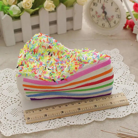Rainbow Cake Squishy Slow Rising Sensory Fidget Toy | Kids Gift Squishy Sensory Toy Peaceful Pleasures Health and Wellness