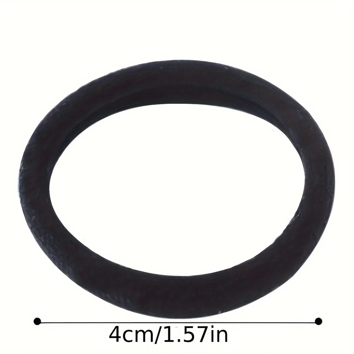 50-Pack Black Seamless Elastic Hair Bands – 4cm Women's Ties