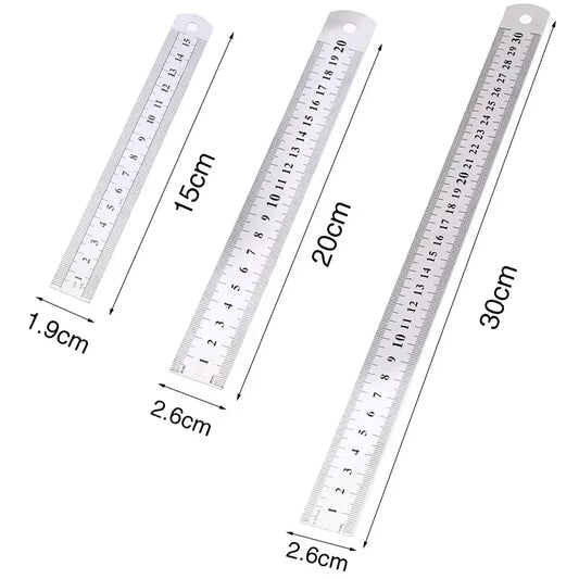 Stainless Steel Double-Sided Precision Straight Ruler – Metric Precision Straight Ruler Peaceful Pleasures Health and Wellness