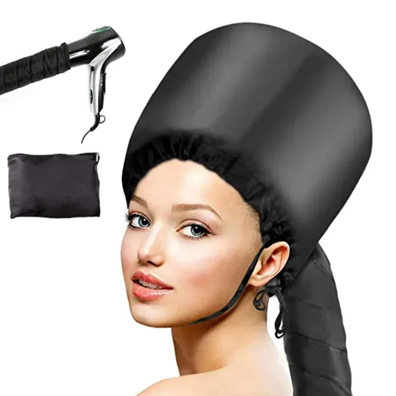 2pcs Portable Adjustable Soft Hair Drying Cap Bonnet Hood Hat for Women, Home & Hairdressing Salon Supply, Peaceful Pleasures Health and Wellness