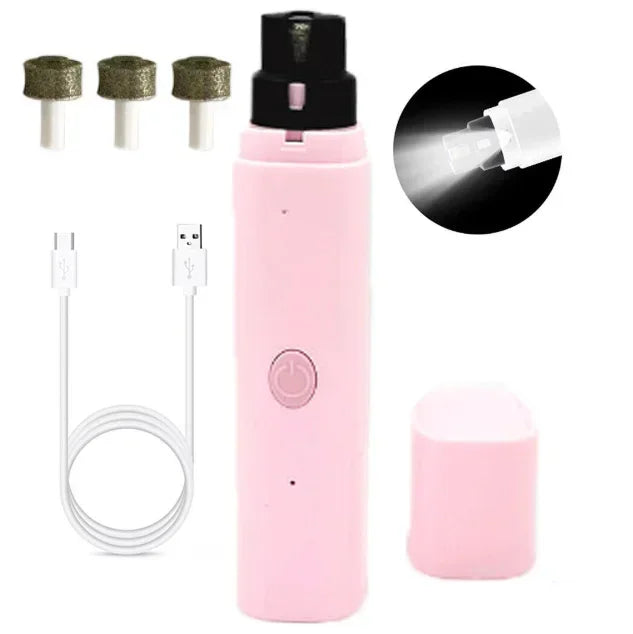 USB Rechargeable Quiet Electric Pet Nail Grinder – Dogs & Cats Pet Nail Grinder Peaceful Pleasures Health and Wellness Pink