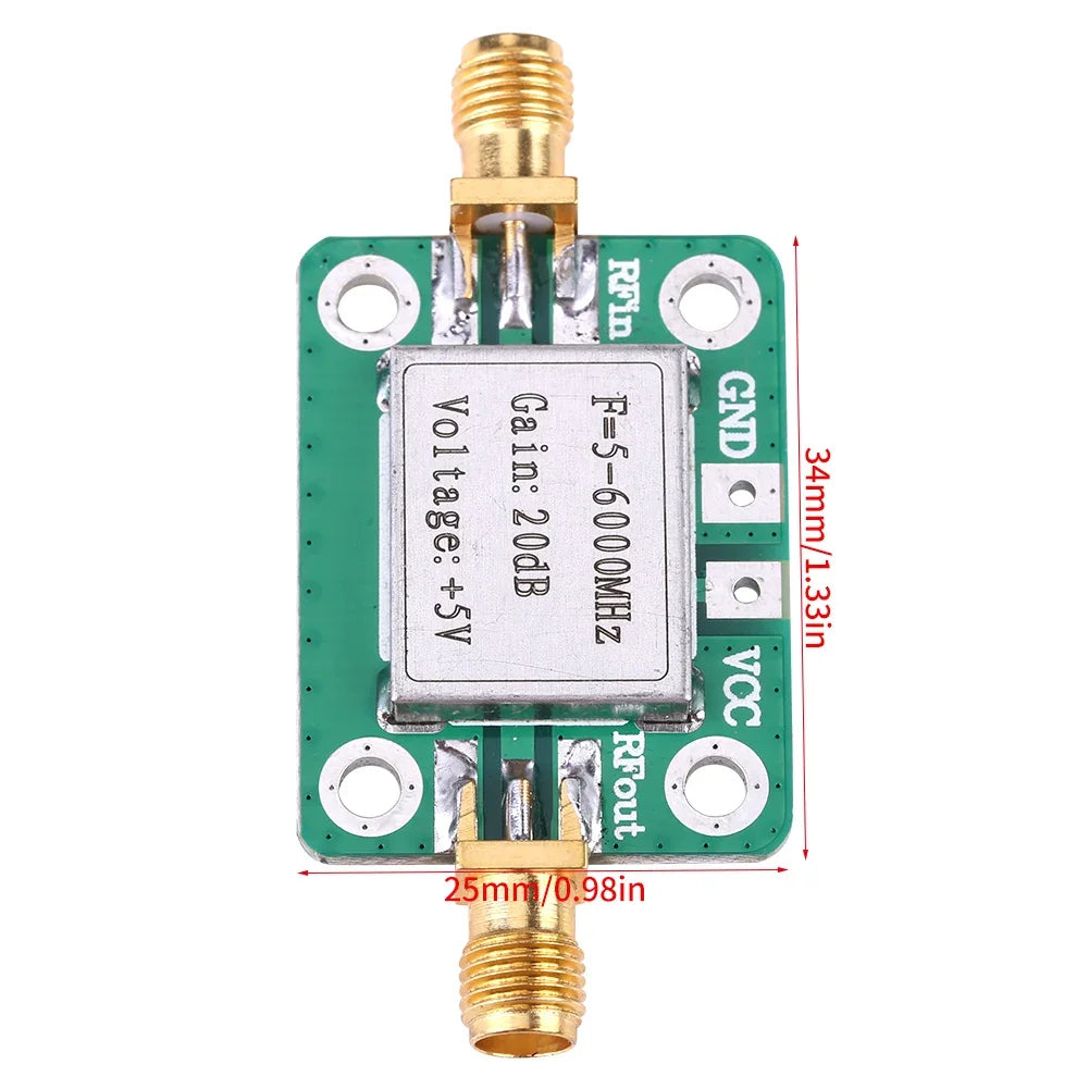 5-6000MHz Power Amplifier Gain 20dB Broadband RF VHF UHF Module