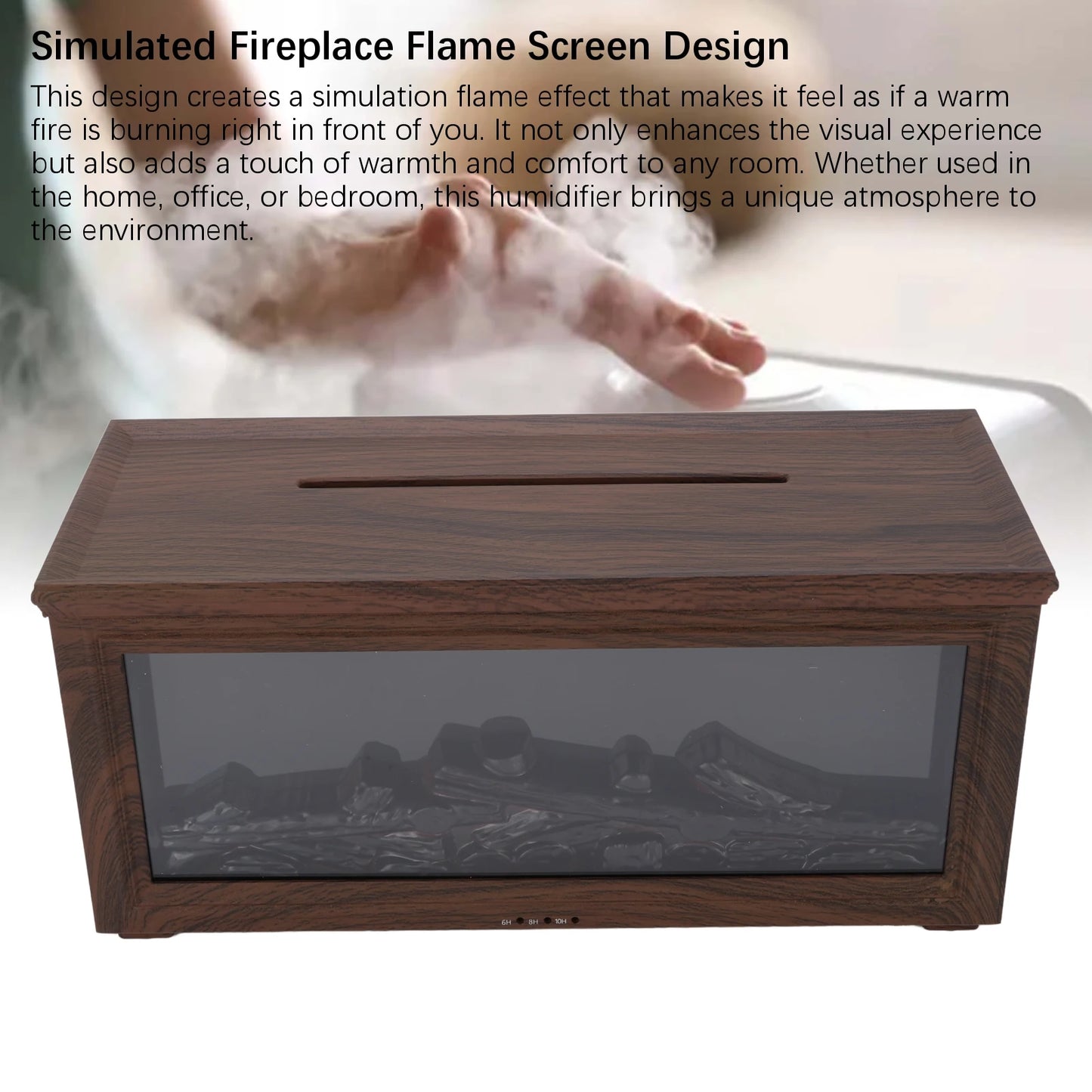 Water Tank Wood Grain Fireplace Aromatherapy Diffuser Simulation
