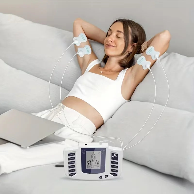 3-in-1 / Unit & Massager Device with Portable Muscle Stimulator Suitable for Back, Full Body, USB/Battery-Powered, Multi-Intensi Peaceful Pleasures Health and Wellness