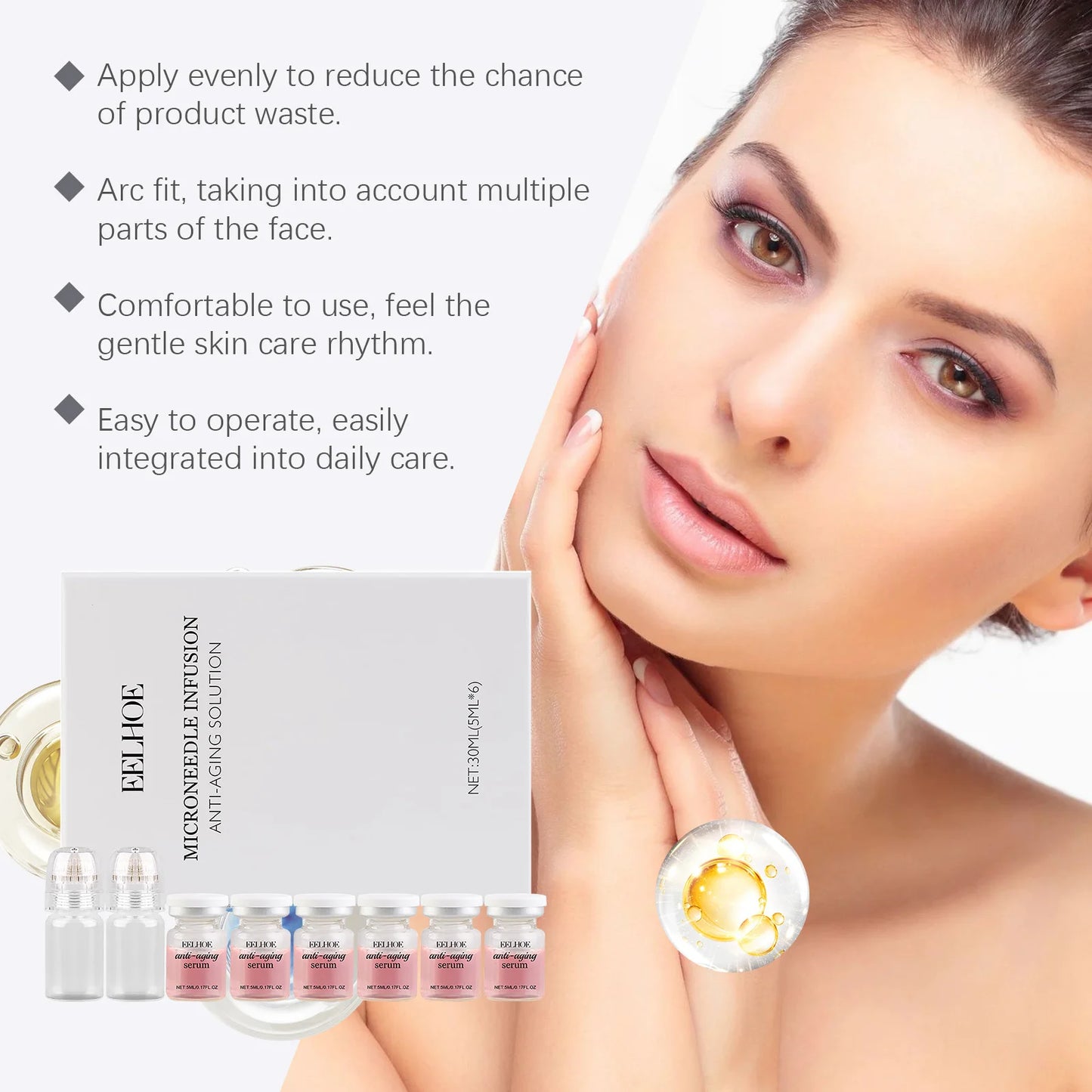 Microneedle Roller & Anti-Aging Serum Set – Hydrate & Firm