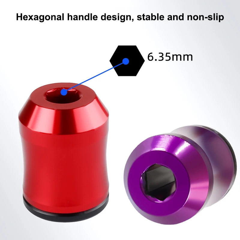 Magnetic Screw Rings Magnetized Ring Screwdriver Bit Aluminum Alloy 6.35mm Shank Screw Bit Magnetic Magnetizer Replacement Peaceful Pleasures Health and Wellness