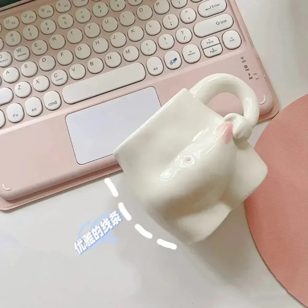320ml High-capacity Creative Cute shape Coffee Mugs Ceramic Porcelain Funny Creativity Art Body Belly cups Home Decoration Gifts Peaceful Pleasures Health and Wellness