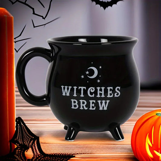 Witch Brew Cauldron Ceramic Coffee Mug | 350ml / 11.8oz – Halloween Gift, Microwave & Dishwasher Safe Peaceful Pleasures Health and Wellness