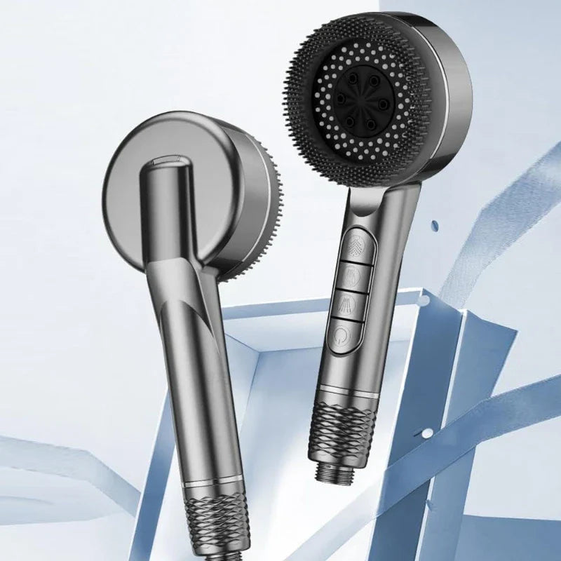 4-Mode Handheld Shower Head | Self-Cleaning, High Pressure