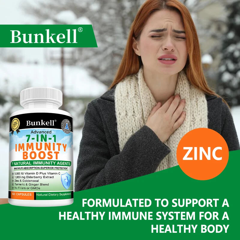 Elderberry Capsules 1000mg - Vitamin C Turmeric, Immune Support, Antioxidant, Energy & Skin Health, Improved Nutrient Absorption Peaceful Pleasures Health and Wellness