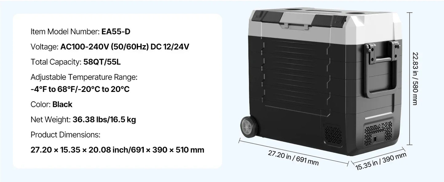 SucceBuy Car Refrigerator Mini Fridge Freezer